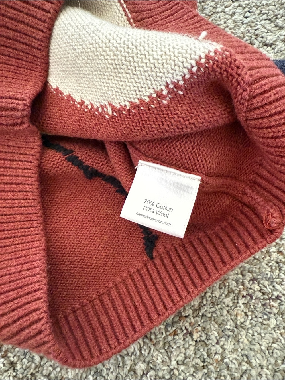 Hanna Andersson Girls “fox family” sweater with tail size 4 girls HTF - Picture 4 of 6